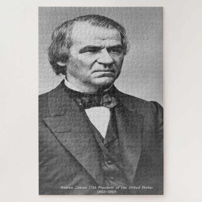 Andrew Johnson 17th President of America. Jigsaw Puzzle (Vertical)
