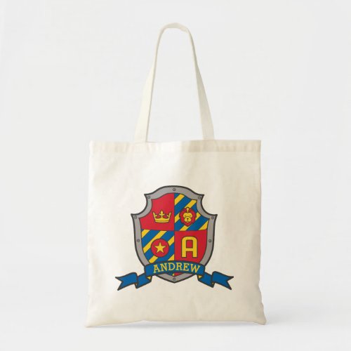 Andrew kids knight shield personalized library bag