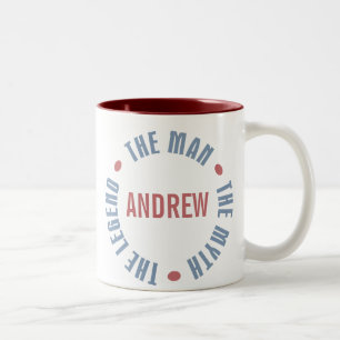 Andrew Man Myth Legend Customizable Two-Tone Coffee Mug