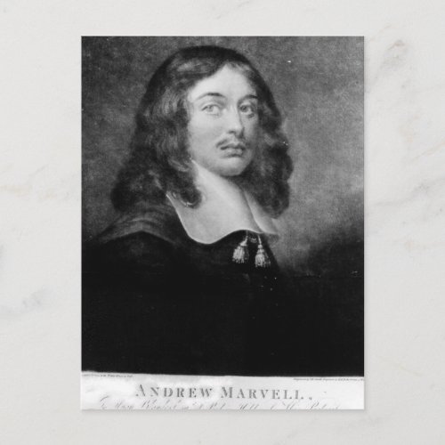 Andrew Marvell  engraved by John Raphael Smith Postcard