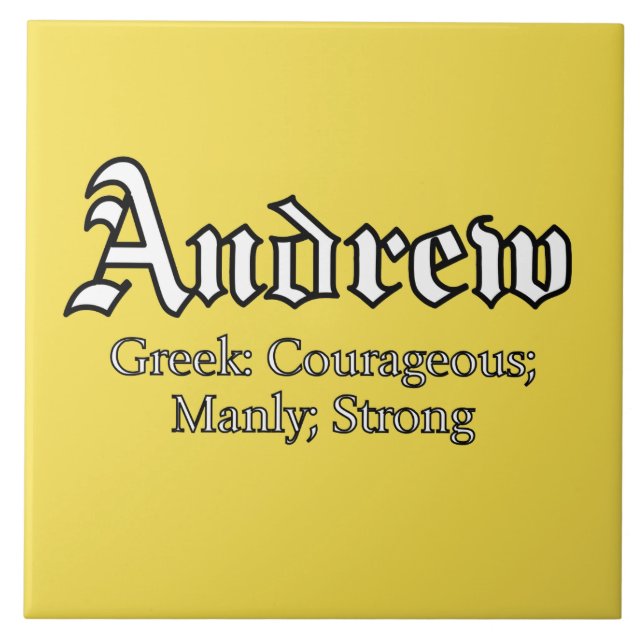 Andrew Meaning Ceramic Tile (Front)
