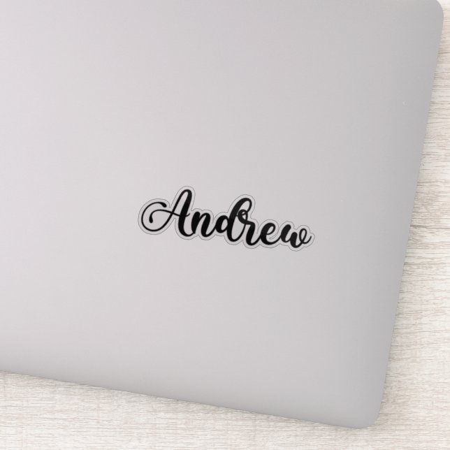 Andrew Name - Handwritten Calligraphy Sticker (Detail)