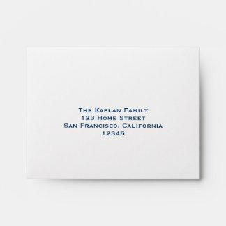 Andrew RSVP Bar Mitzvah Wedding Blue Lined Envelope