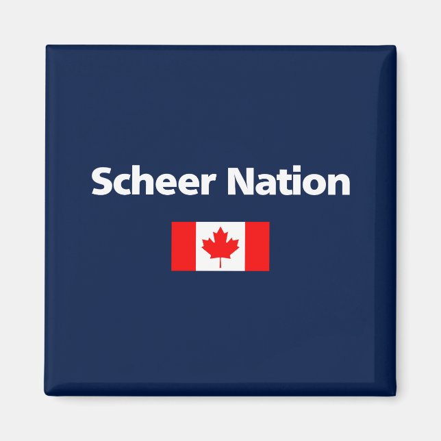 Andrew Scheer Nation Conservative Canada Flag Dark Magnet (Front)