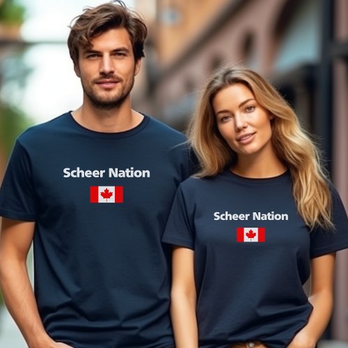 Andrew Scheer Nation Conservative Canada Flag Dark T_Shirt