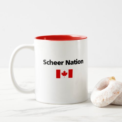 Andrew Scheer Nation Conservative Canadian Flag Two_Tone Coffee Mug