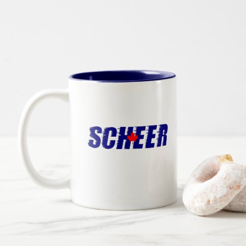 Andrew Scheer Speedy Bold Blue Maple Leaf Color Two_Tone Coffee Mug