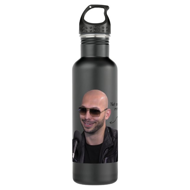 Andrew Tate not a real man  Stainless Steel Water Bottle (Front)