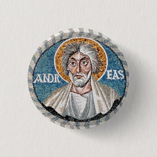Andrew the Apostle mosaic Button (Front)