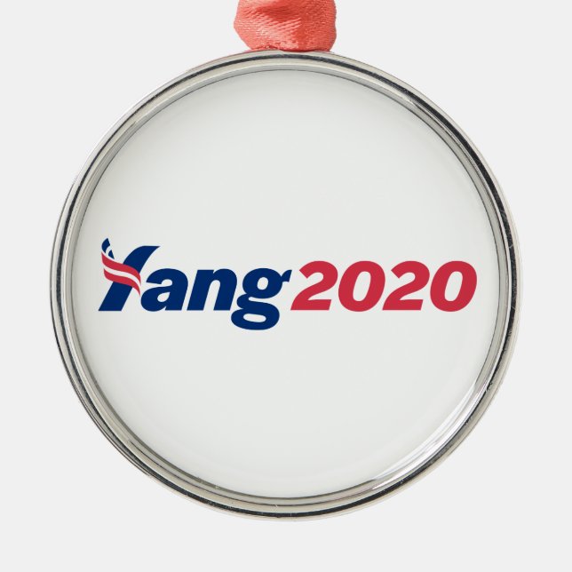 Andrew Yang 2020 Presidential Campaign Metal Ornament (Front)