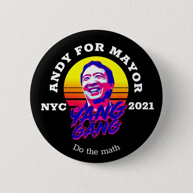 Andrew Yang for NYC Mayor 2021 Button (Front)
