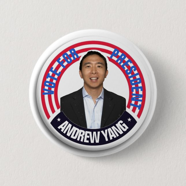 Andrew Yang for President 2020 Button (Front)