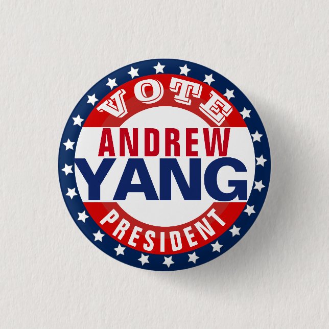 Andrew Yang for President Button (Front)