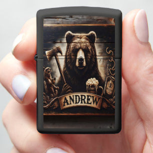 Andrew's Bear & Axe Zippo Lighter