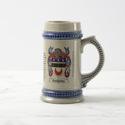 Andrews Family Coat of Arms Stein