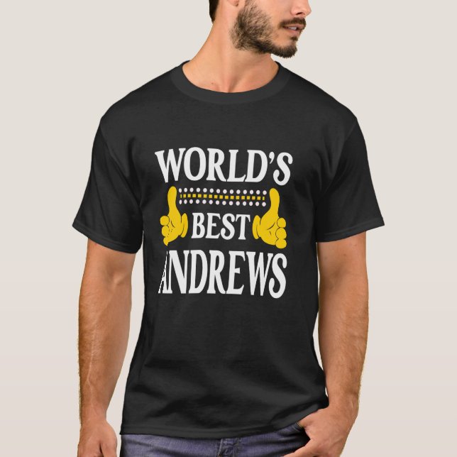 Andrews Surname Team Family Last Name World's Best T-Shirt (Front)
