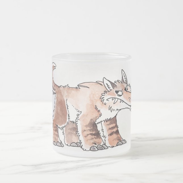 Andrewsarchus Frosted Glass Coffee Mug (Center)