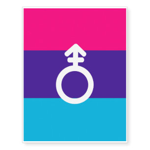 ANDROGYNE FLAG AND SYMBOL TEMPORARY TATTOOS
