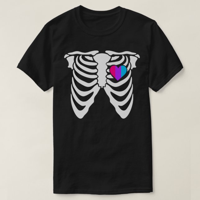 Androgyne  Gay Skeleton  Nonbinary Gender  T-Shirt (Design Front)