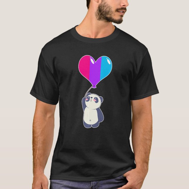 Androgyne Panda  Nonbinary Gender T-Shirt (Front)