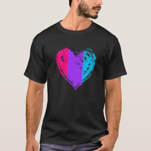 Androgyne Pride Flag Androgyne Heart Flag   T_Shirt