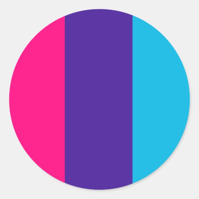 Androgyne pride flag classic round sticker (Front)