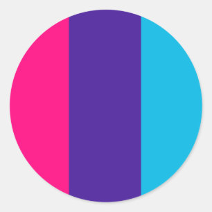 Androgyne pride flag classic round sticker