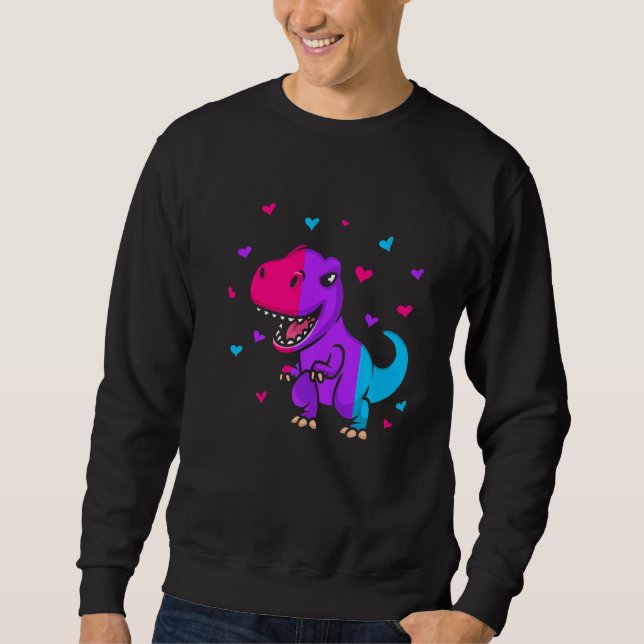 Androgyne Pride Flag Dinosaur Androgyne Flag Sweatshirt (Front)