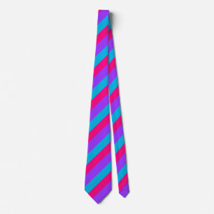 Androgyne Pride Flag Stripes Neck Tie