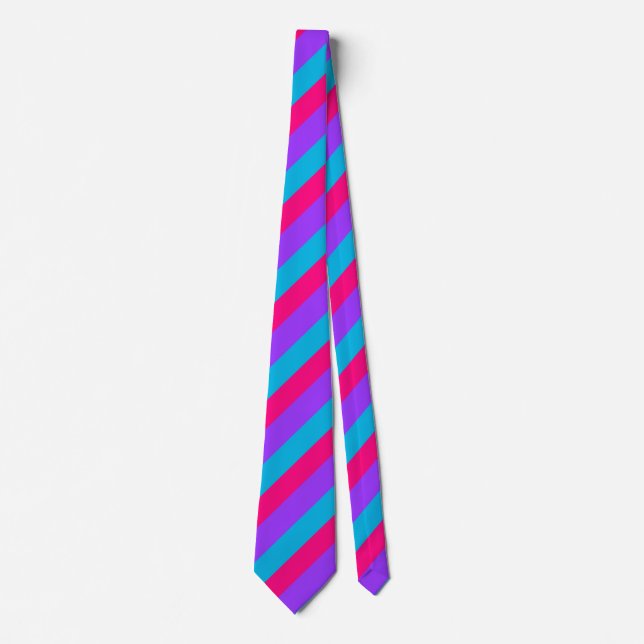 Androgyne Pride Flag Stripes  Neck Tie (Front)
