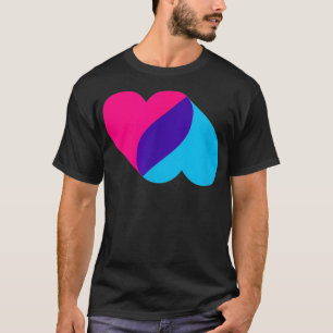 Androgynous Double Heart androgyne color pride T-Shirt