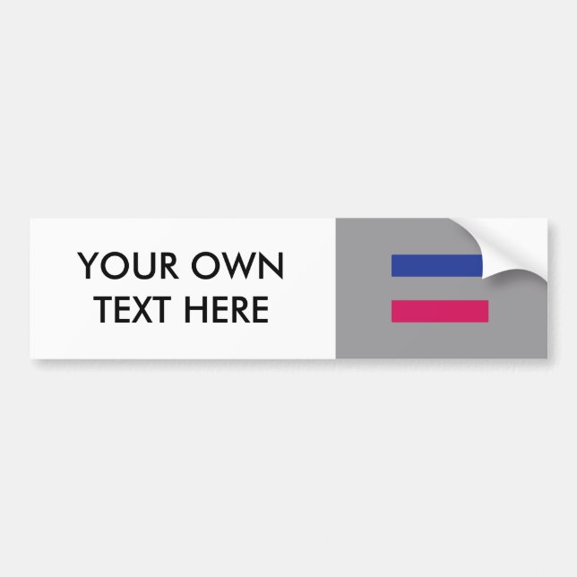 ANDROGYNOUS PRIDE PATTERN BUMPER STICKER (Front)