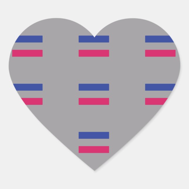 ANDROGYNOUS PRIDE PATTERN HEART STICKER (Front)