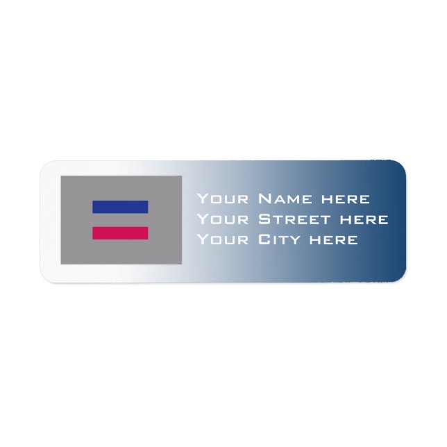 ANDROGYNOUS PRIDE PATTERN LABEL (Front)