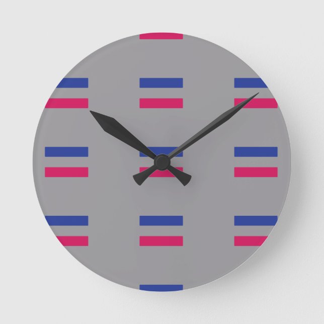 ANDROGYNOUS PRIDE PATTERN ROUND CLOCK (Front)