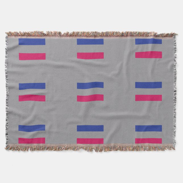ANDROGYNOUS PRIDE PATTERN THROW BLANKET (Front)