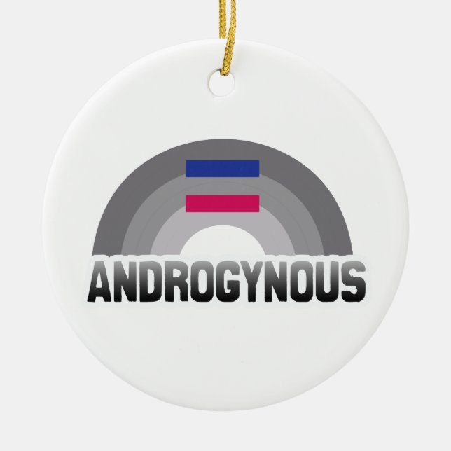 ANDROGYNOUS RAINBOW CERAMIC ORNAMENT (Front)