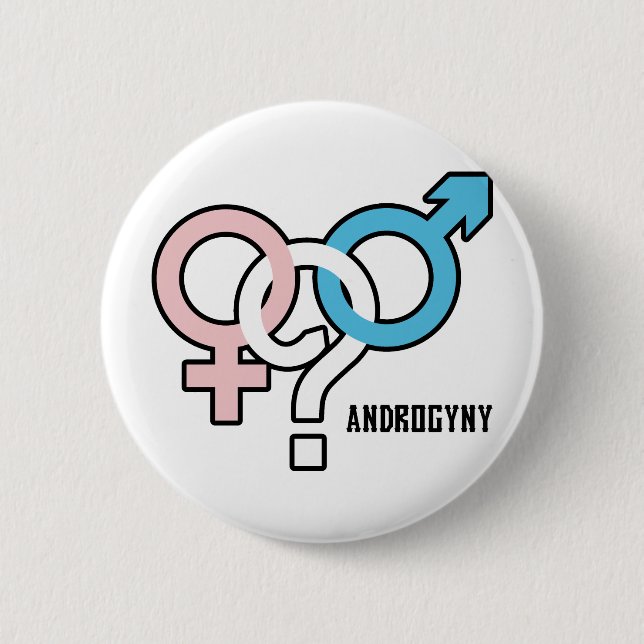 Androgyny Pinback Button (Front)