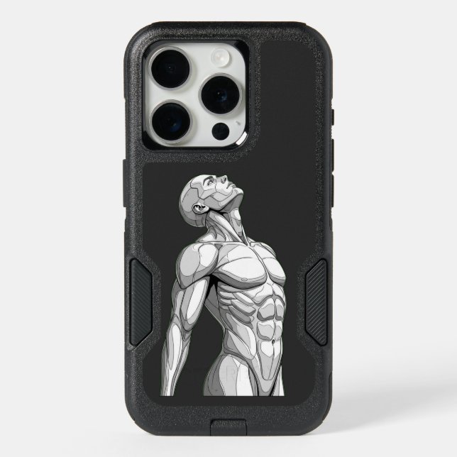 Android Anatomy: Apple iPhone 15 Pro Cyborg Case (Back)