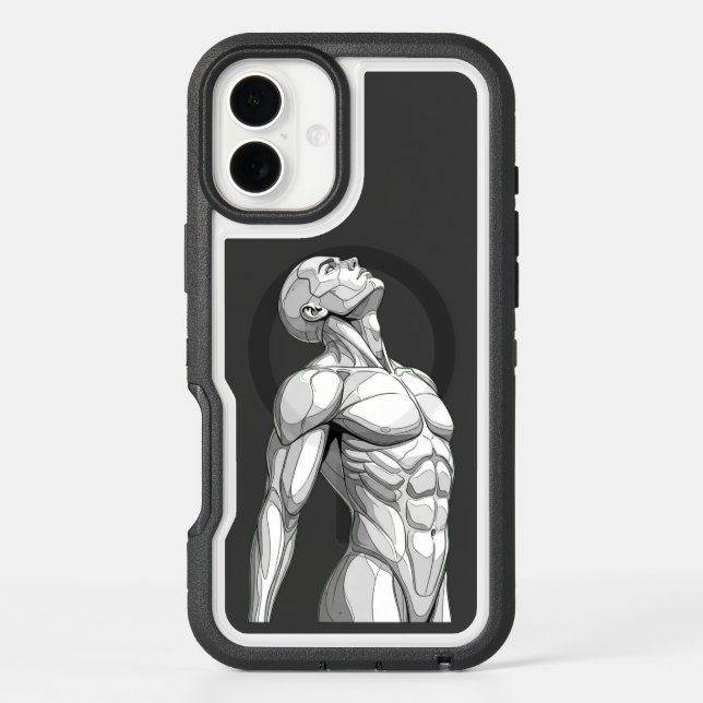 Android Anatomy: Apple iPhone 16 Plus Cyborg Case (Back)