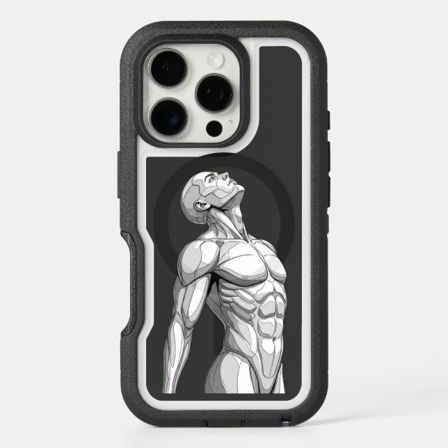 Android Anatomy: Apple iPhone 16 Pro Cyborg Case (Back)