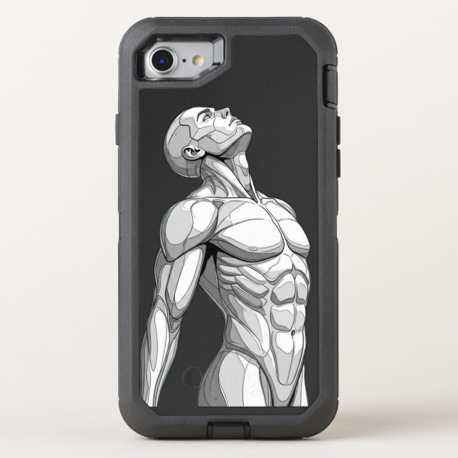 Android Anatomy: Apple iPhone SE 7 8 Cyborg Case (Back)