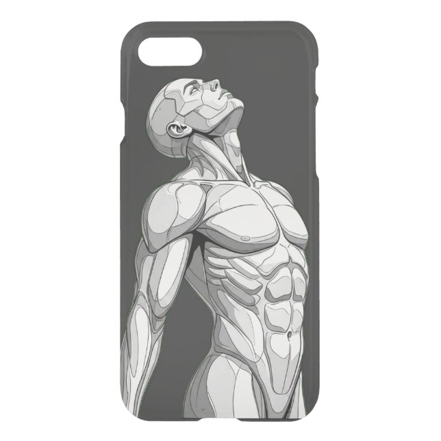 Android Anatomy: Apple iPhone SE 8 7 Cyborg Case (Back)
