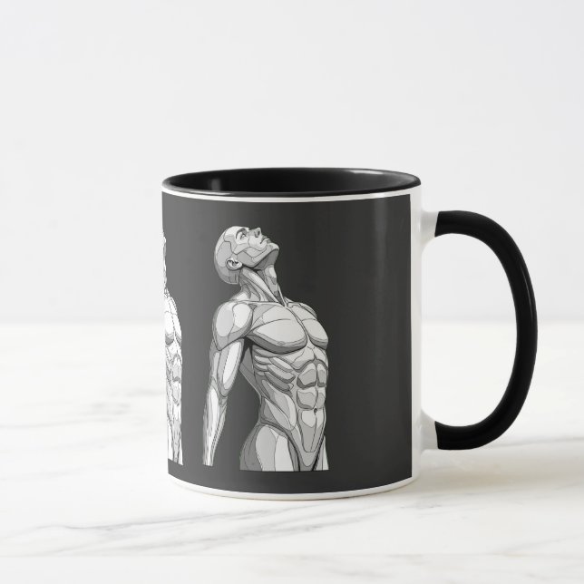 Android Anatomy: Cyborg Two-Tone Coffee Mug (Right)