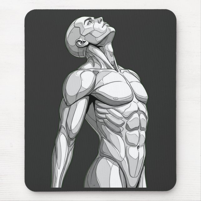 Android Anatomy: Futuristic Cyborg Mousepad (Front)