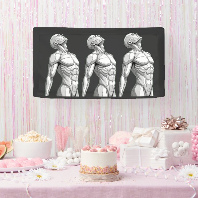 Android Anatomy: Male Cyborg Giant Wall Banner (Party)