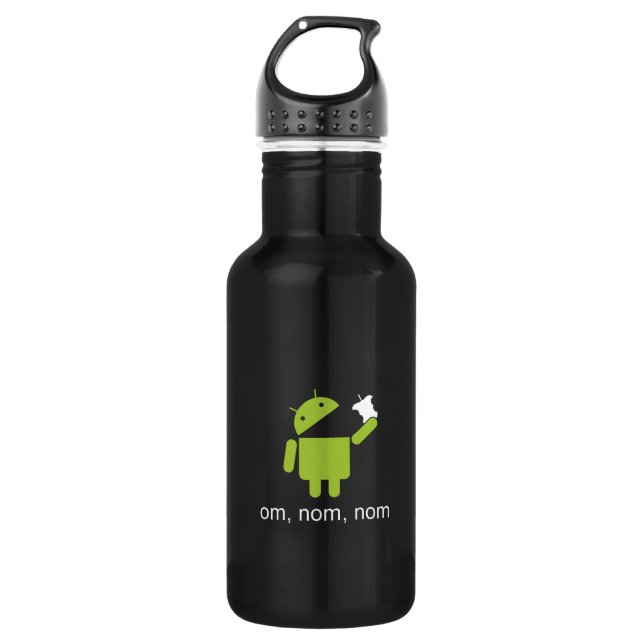 android > apple (dark water bottle) bottle (Front)