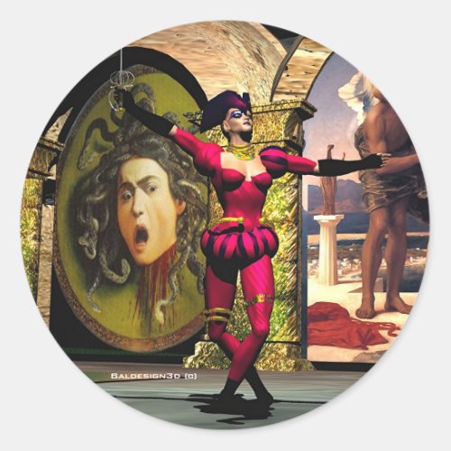 ANDROID BALLET  Science Fiction Classic Round Sticker
