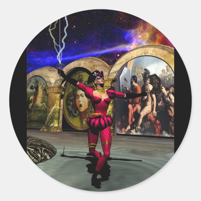 ANDROID BALLET , Science Fiction Classic Round Sticker (Front)