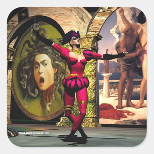 ANDROID BALLET  Science Fiction Square Sticker